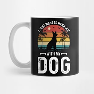 I Just Want To Work In My Garden And Hang Out Dog Mug